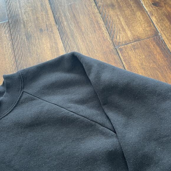 Fruit of the Loom Sweatshirt Mens 3XL Black Crewneck Raglan Fleece Pullover - Picture 4 of 7